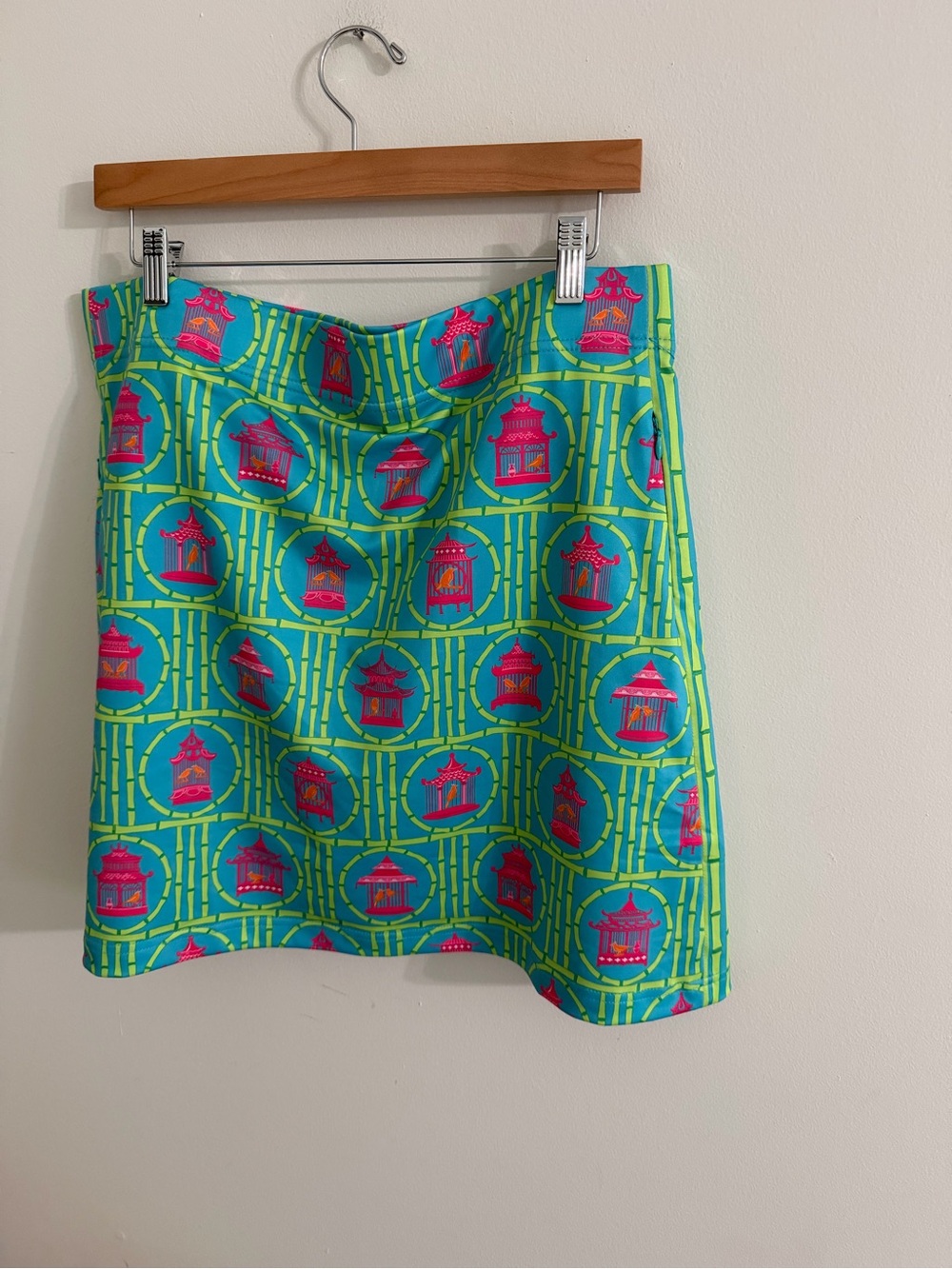 Gretchen Scott Bird Cage Palace Skippy Skirt Skort Ocean Turquoise XL